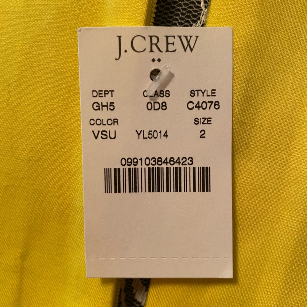 NWT J. Crew Factory Yellow Sheath Dress 2 - Picture 4 of 5